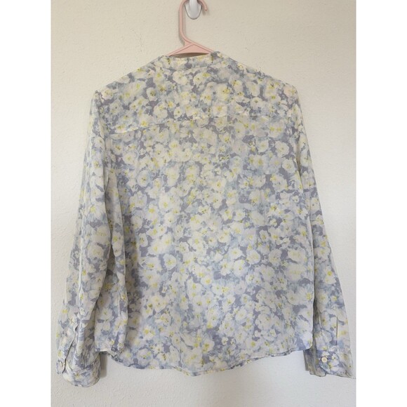 Rebecca Taylor Silk Floral Blouse Size 8 Romantic Boho Chic Feminine Top - Picture 2 of 8